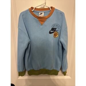 Boys Nike Just Do it Sweat Shirt Blue Smiley Face Have A Nike Day Size 7 Sweater